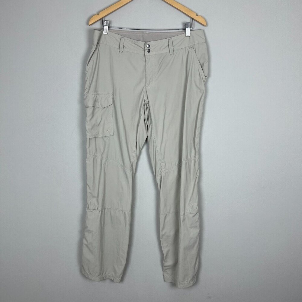 Columbia Pants Womens 12 Beige Omni Shade Convertible Capri Nylon Hiking Outdoor